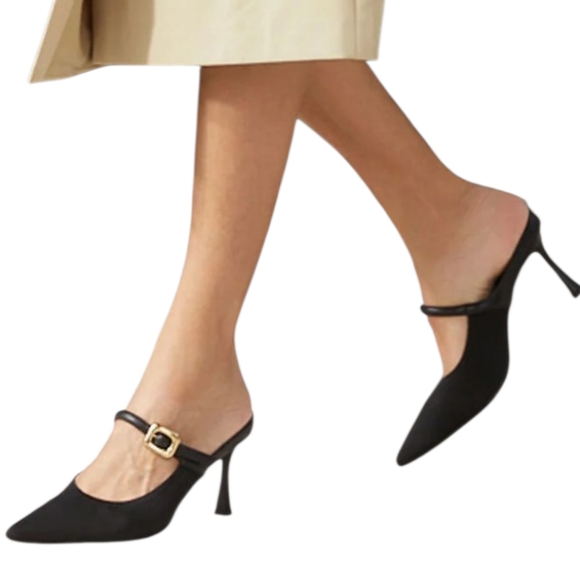 Cosy Island GraceLithe Pointed Toe Heeled Mules Size 10 - Picture 2 of 6